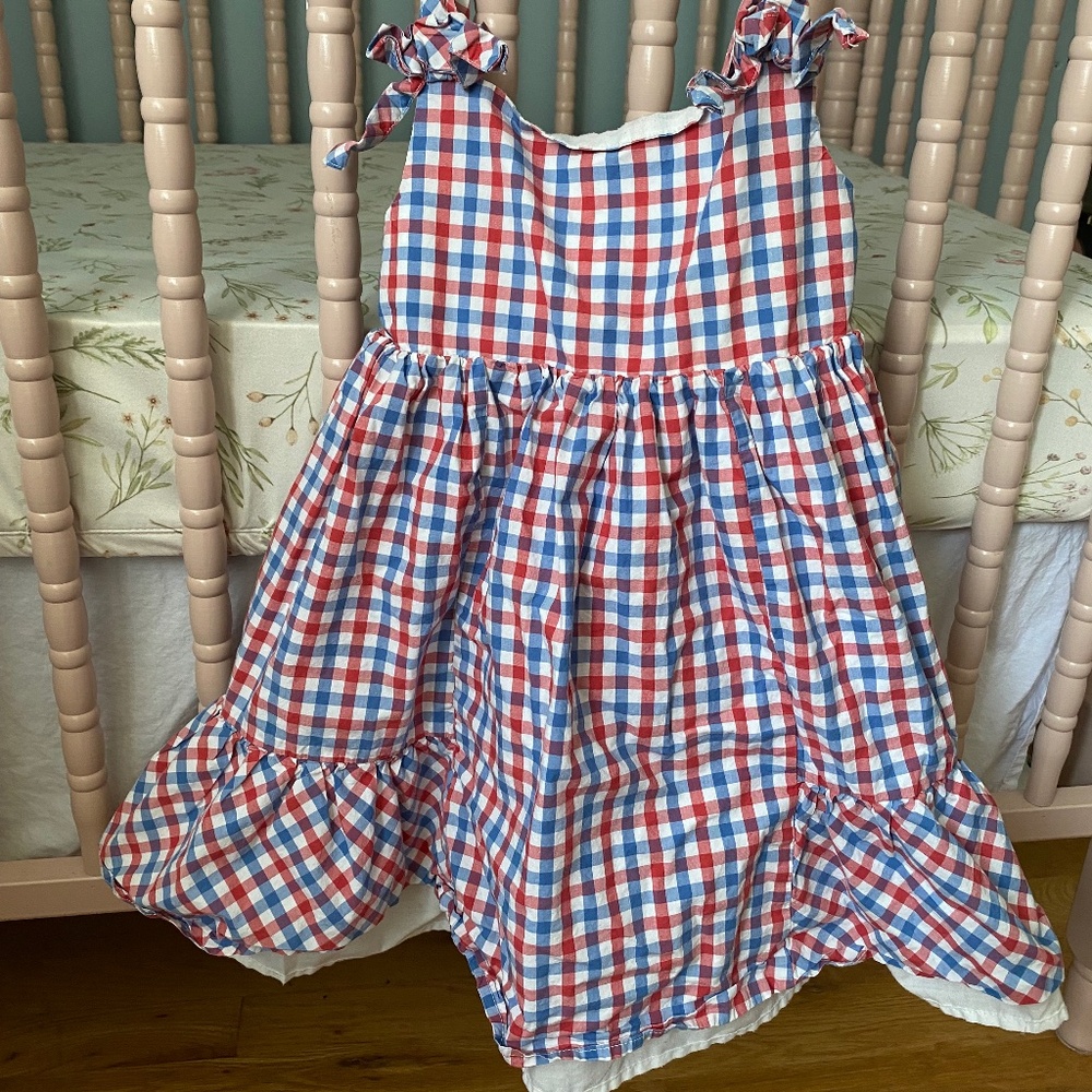 Tahari Gingham Sundress 5T